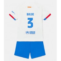 Barcelona Alejandro Balde #3 Bortedraktsett Barn 2023-24 Kortermet (+ Korte bukser)
